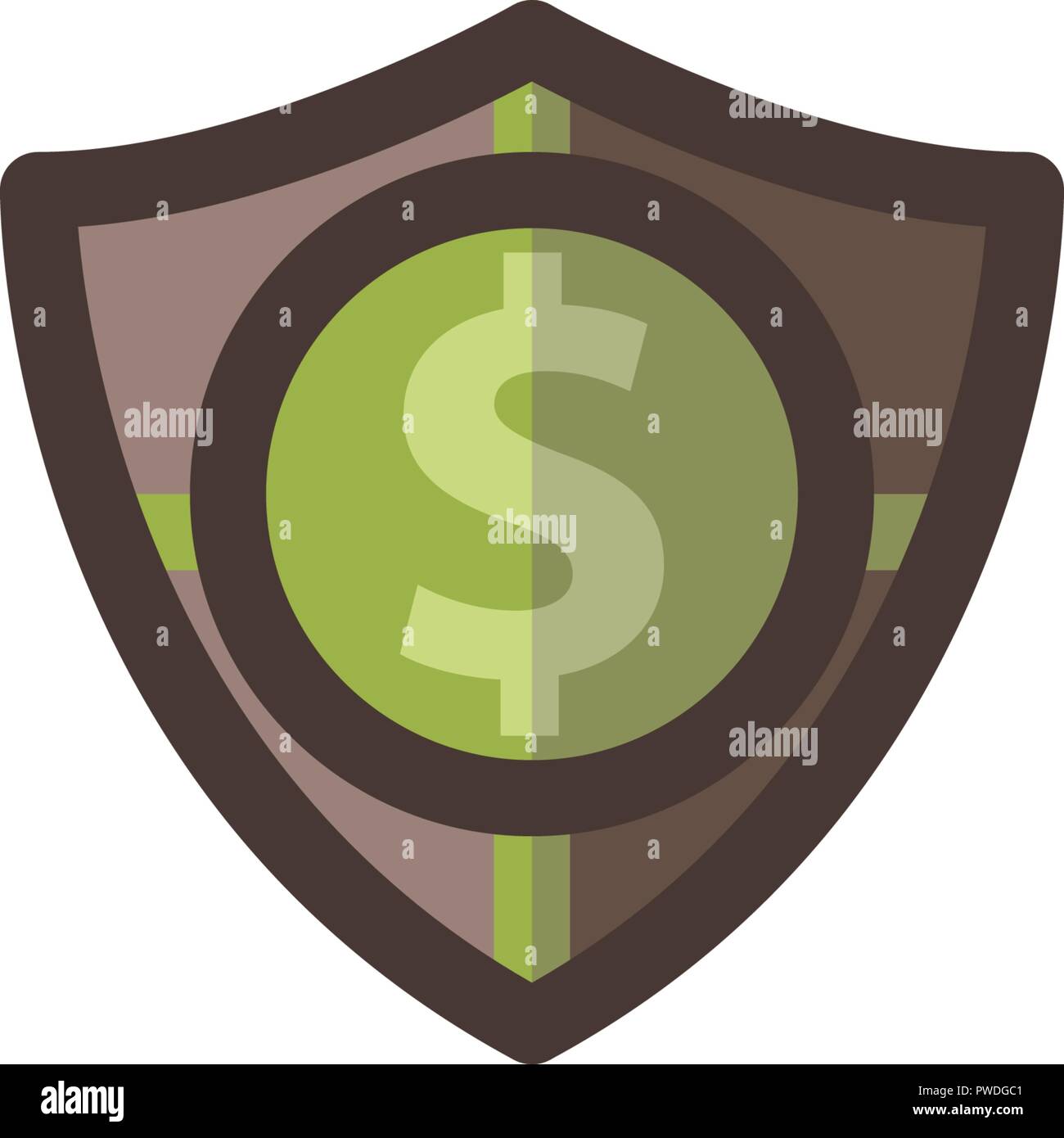 Money Template Filled Line Icon Isolated Stock Vector
