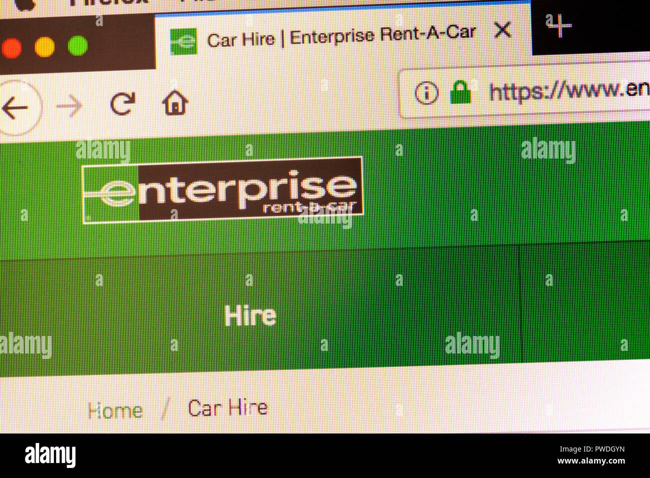 Enterprise car hire website, Enterprise car hire, Enterprise, online car hire, Enterprise website, Enterprise logo, Enterprise homepage, Enterprise Stock Photo