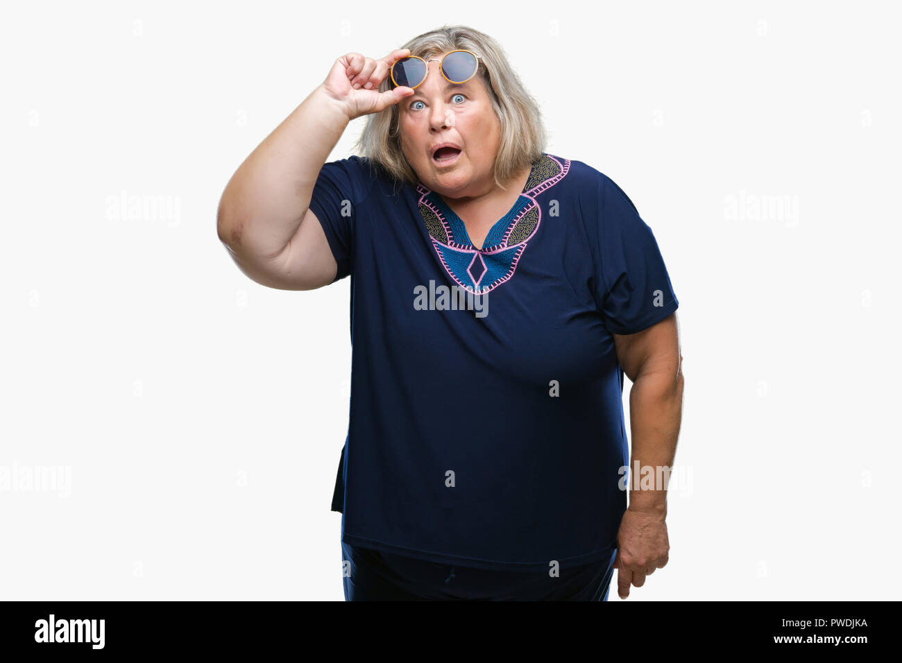 Fat woman wearing sunglasses hi-res stock photography and images