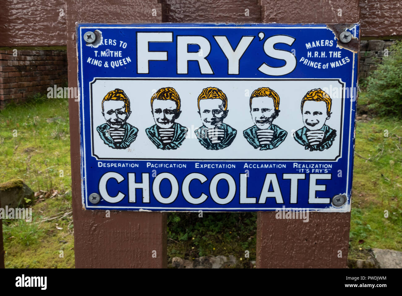 Metal Advertising Signs Stock Photo