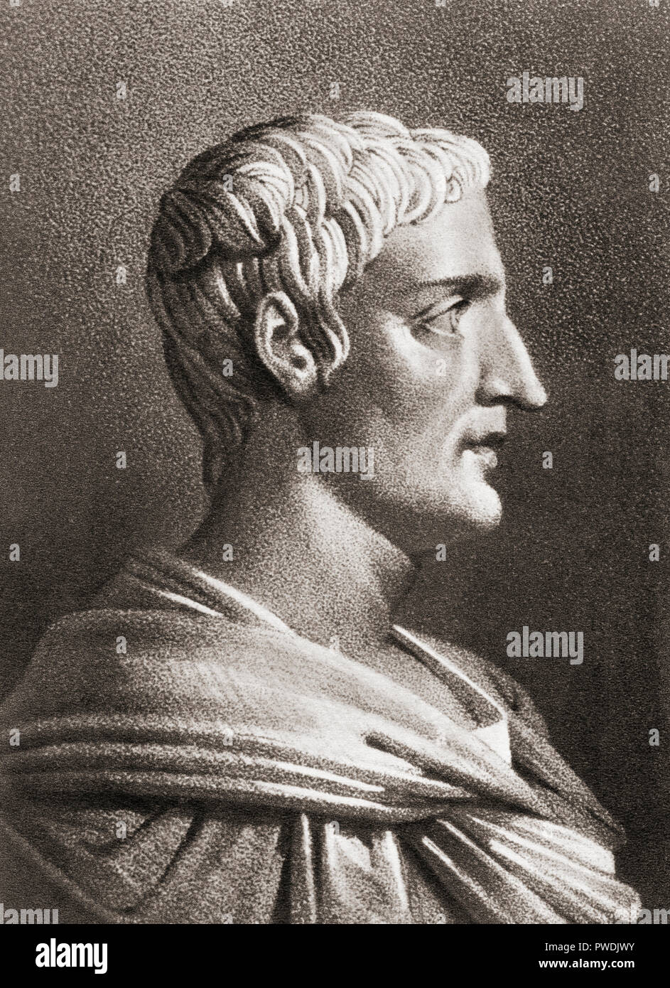 Publius (or Gaius) Cornelius Tacitus, c. 56 – c. 120 AD.  Senator and  historian of the Roman Empire. Stock Photo