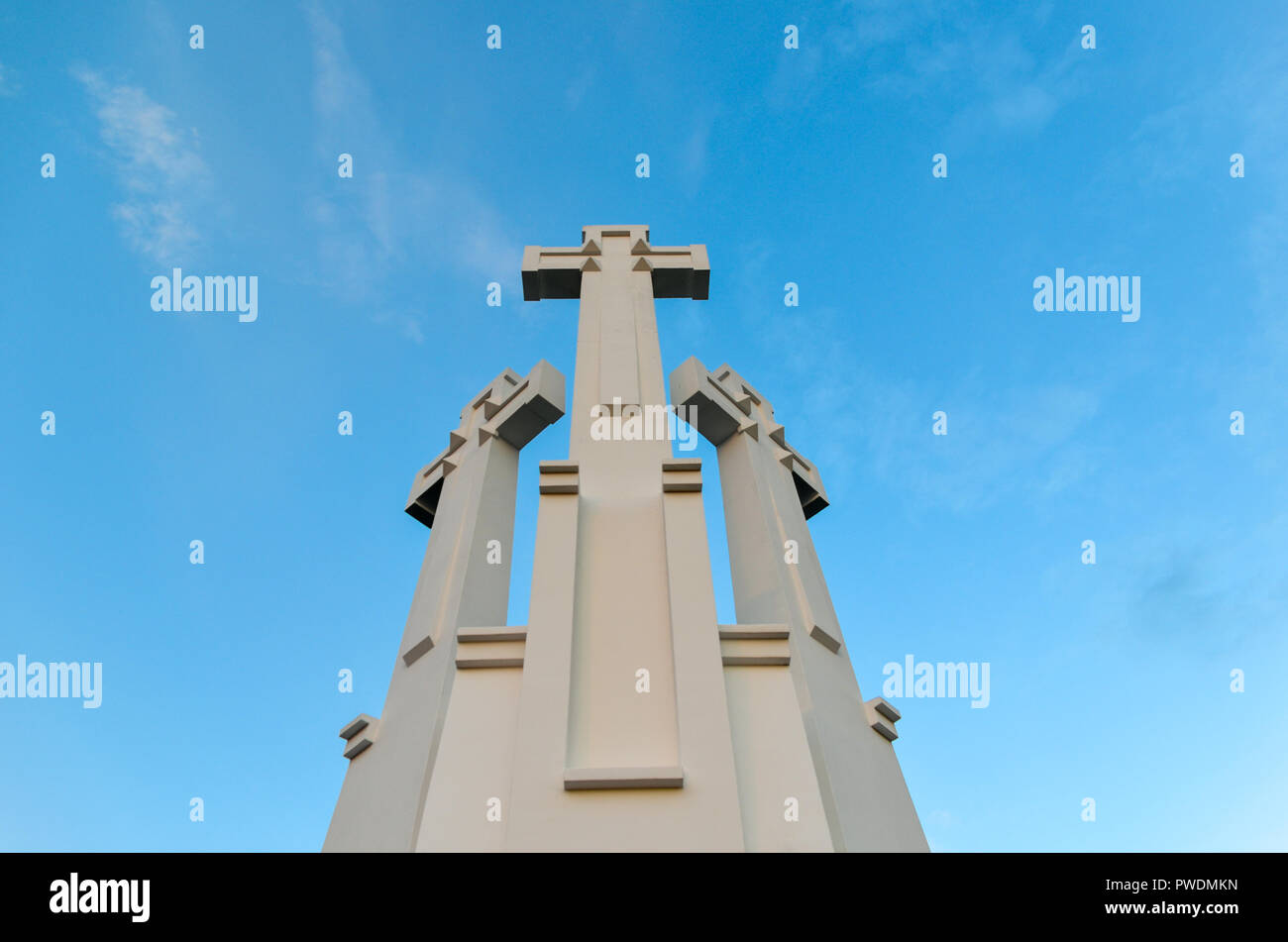 Three Crosses monument in Vilnius, Lithuania Stock Photo