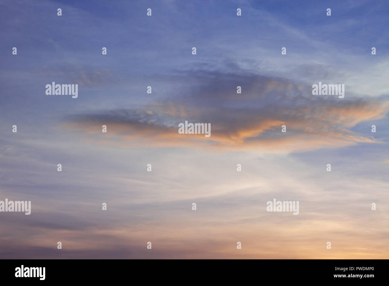 sky background with nice clouds on bright blue sky Stock Photo