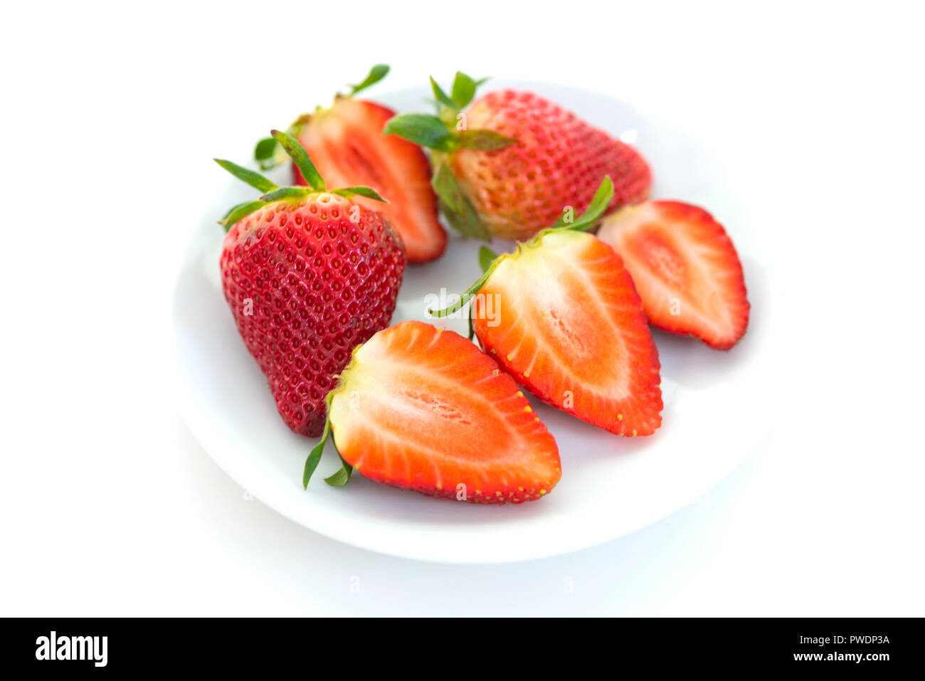 fresh strawberry isolated on white background Stock Photo - Alamy