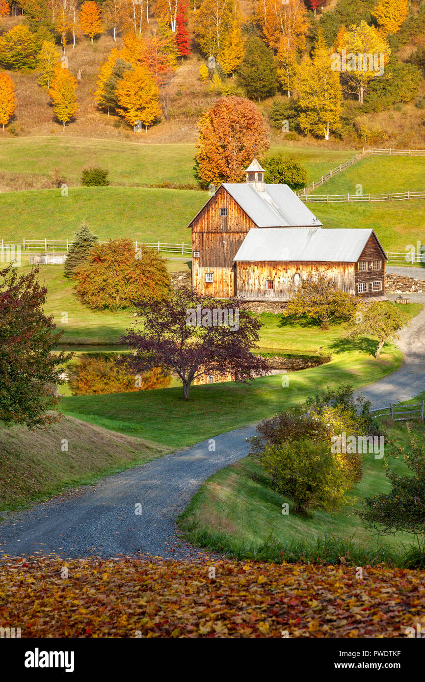 Sleepy Hollow Farm near Woodstock Vermont, USA Stock Photo