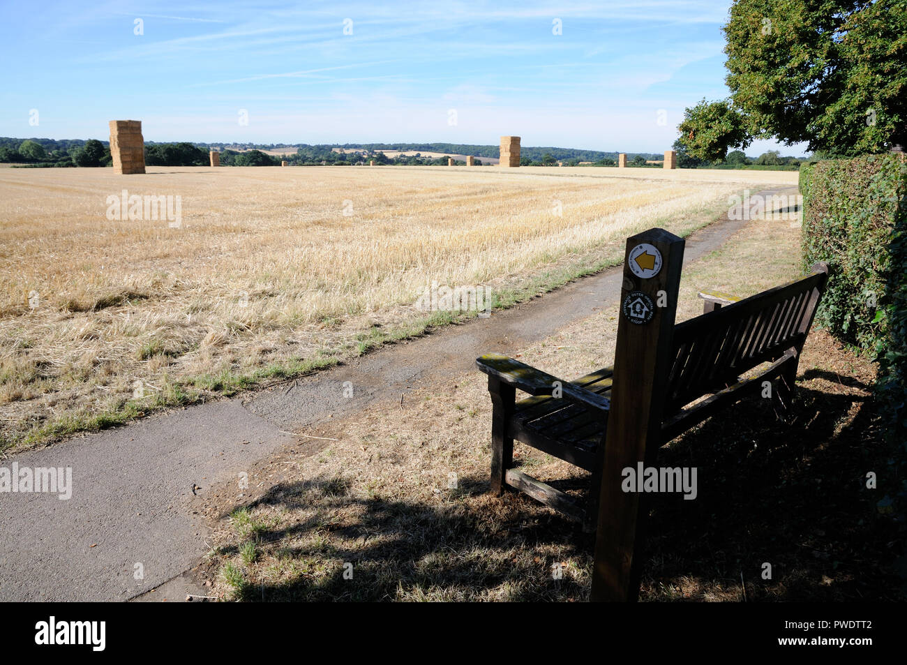 View across fields, Datchworth, Hertfordshire Stock Photo Alamy