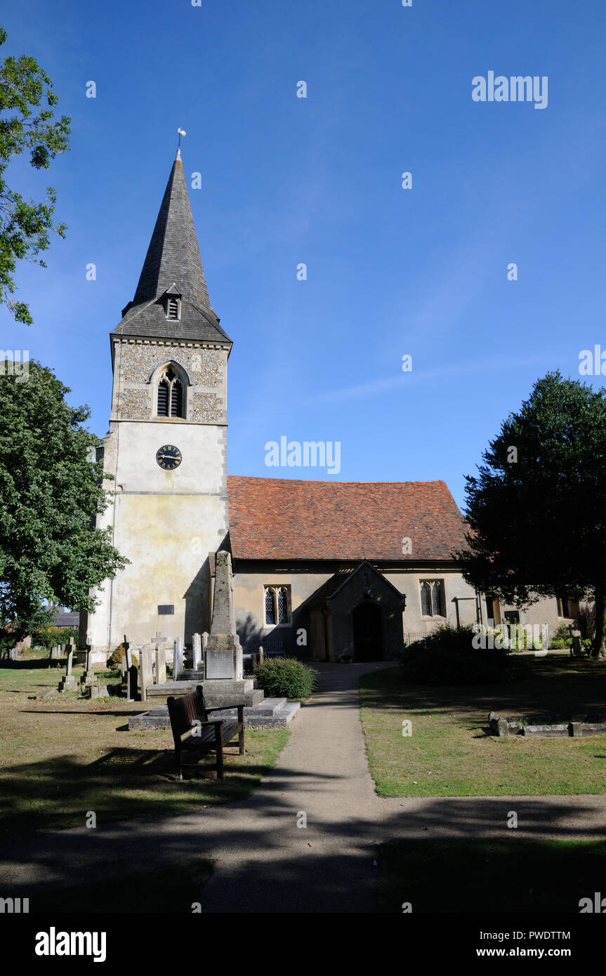 All Saints Church, Datchworth, Hertfordshire. The tower and spire can