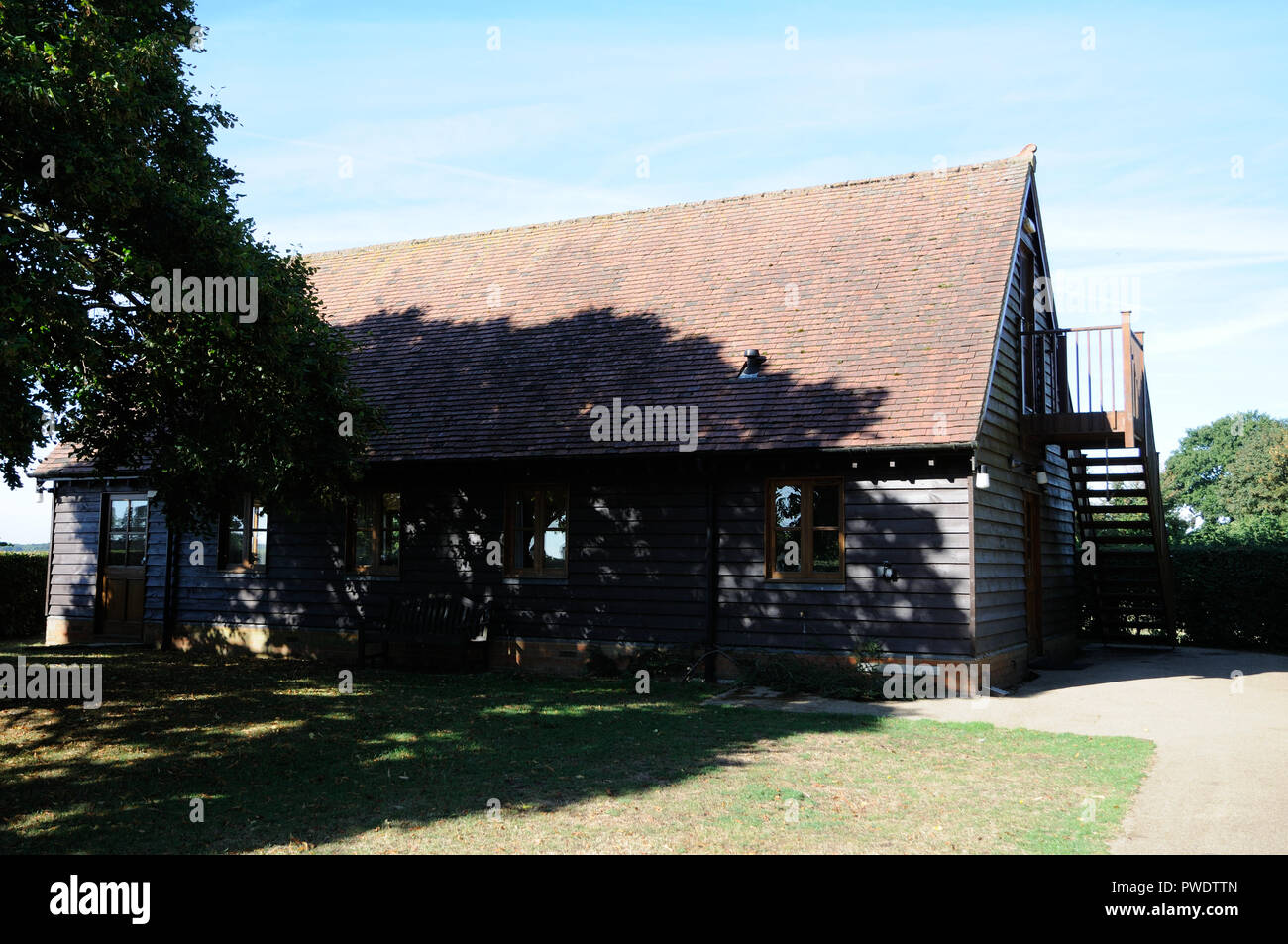 The Church Hall, Datchworth, Hertfordshire, stands in the corner of the