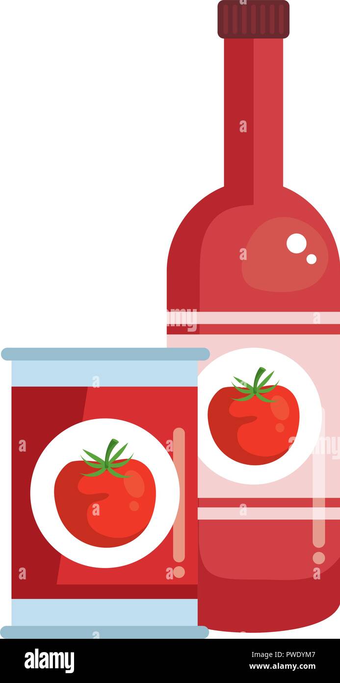 tomato soup can and ketchup bottle products Stock Vector Image & Art ...