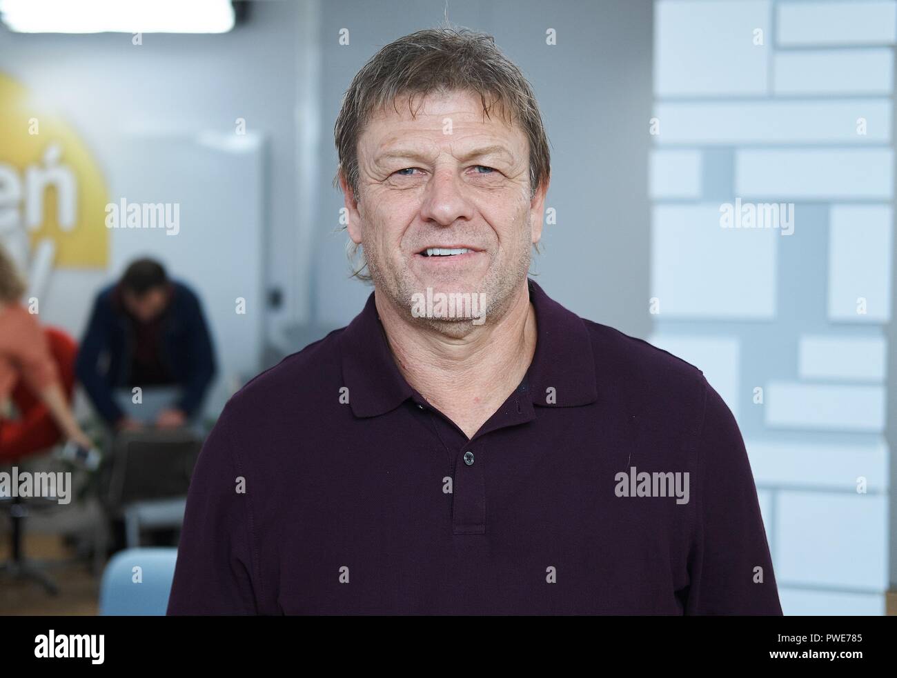 Sean Bean on the set of Dzien Dobry TVN (Good Morning TVN) one of the
