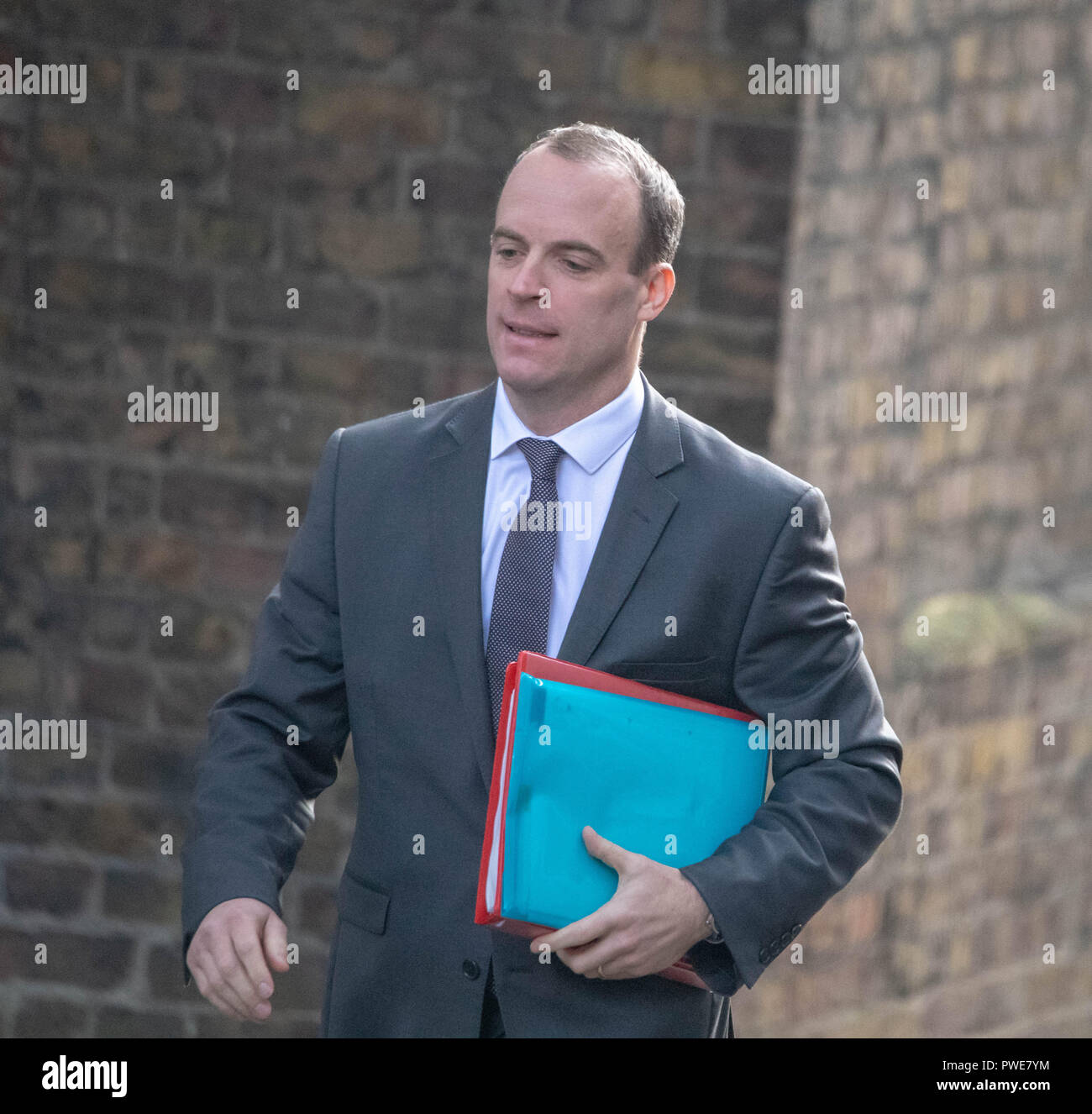 London 16th October 2018, , Dominic Raab Brexit Secretary arrives for a crucial Brexit Cabinet meeting at 10 Downing Street, London Credit Ian Davidson/Alamy Live News Stock Photo