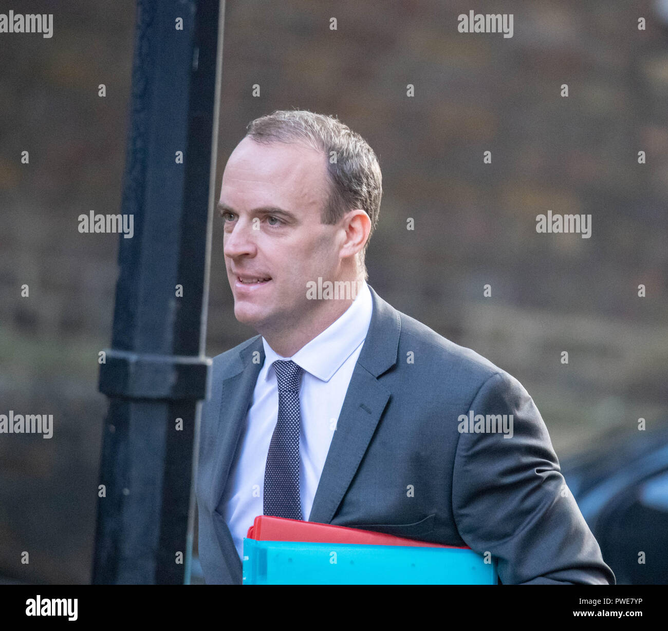 London 16th October 2018, , Dominic Raab Brexit Secretary arrives for a crucial Brexit Cabinet meeting at 10 Downing Street, London Credit Ian Davidson/Alamy Live News Stock Photo