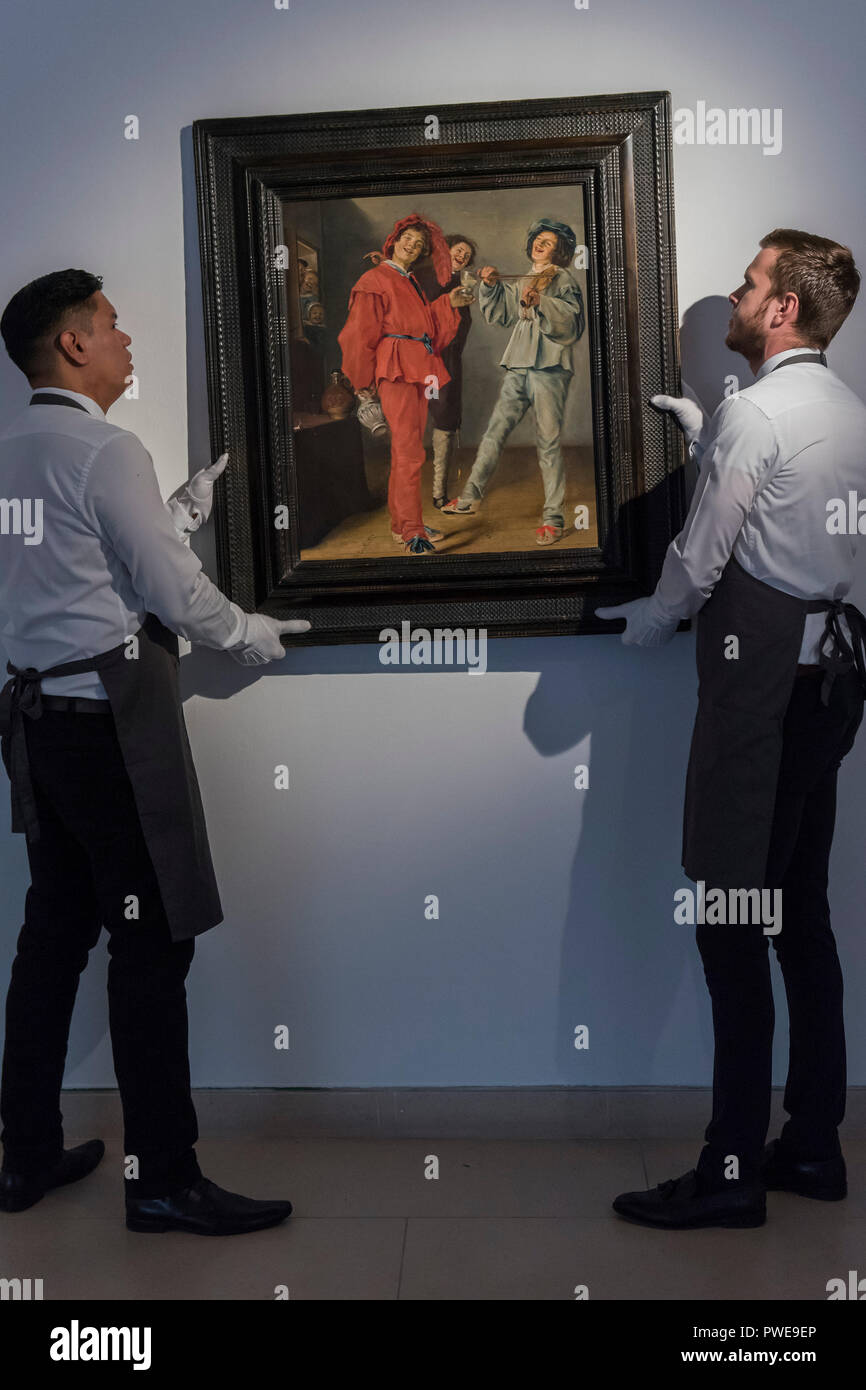 Merry Company by Judith Leyster, estimate: £1.5-2.5 million - A preview of a two-part sale of The Eric Albada Jelgersma Collection in London on 6 & 7 December. Credit: Guy Bell/Alamy Live News Stock Photo