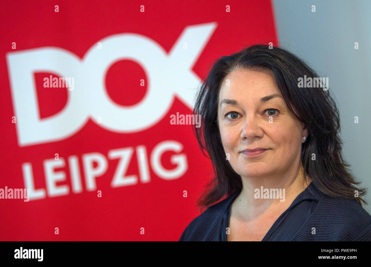 Leipzig, Saxony. 16th Oct, 2018. Leena Pasanen, director of the Leipzig Dok-Filmfestival, recorded at a press conference in Leipzig. At the 61st edition of the International Documentary and Animation Film Festival (DOK) 306 films from 50 countries will be shown between 29 October and 04 November. Under the motto 'Demand the impossible! 'the DOK is about, among other things, the confrontation with the 1968 generation and the end of the Soviet Union. Credit: Hendrik Schmidt/dpa-Zentralbild/dpa/Alamy Live News Stock Photo