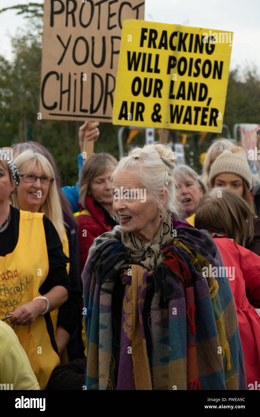 Blackpool UK, 16th October 2018. news. As the fracking contiues at the ...