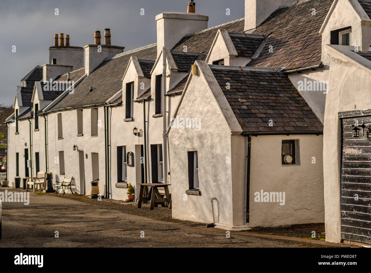 White cottages, house, including a restaurant, near Dunvegan, Isle of