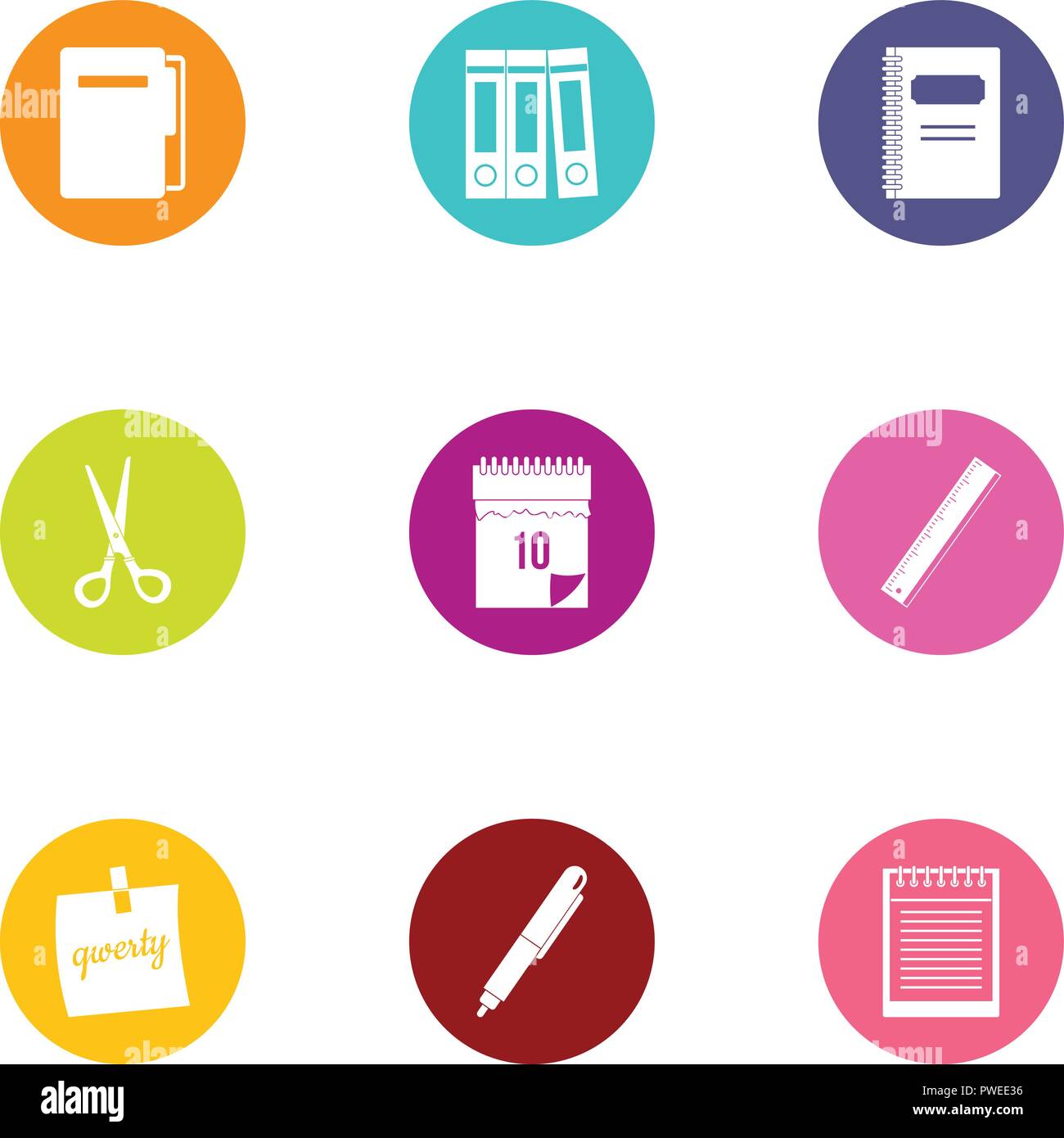 Blank document icons set, flat style Stock Vector Image & Art - Alamy
