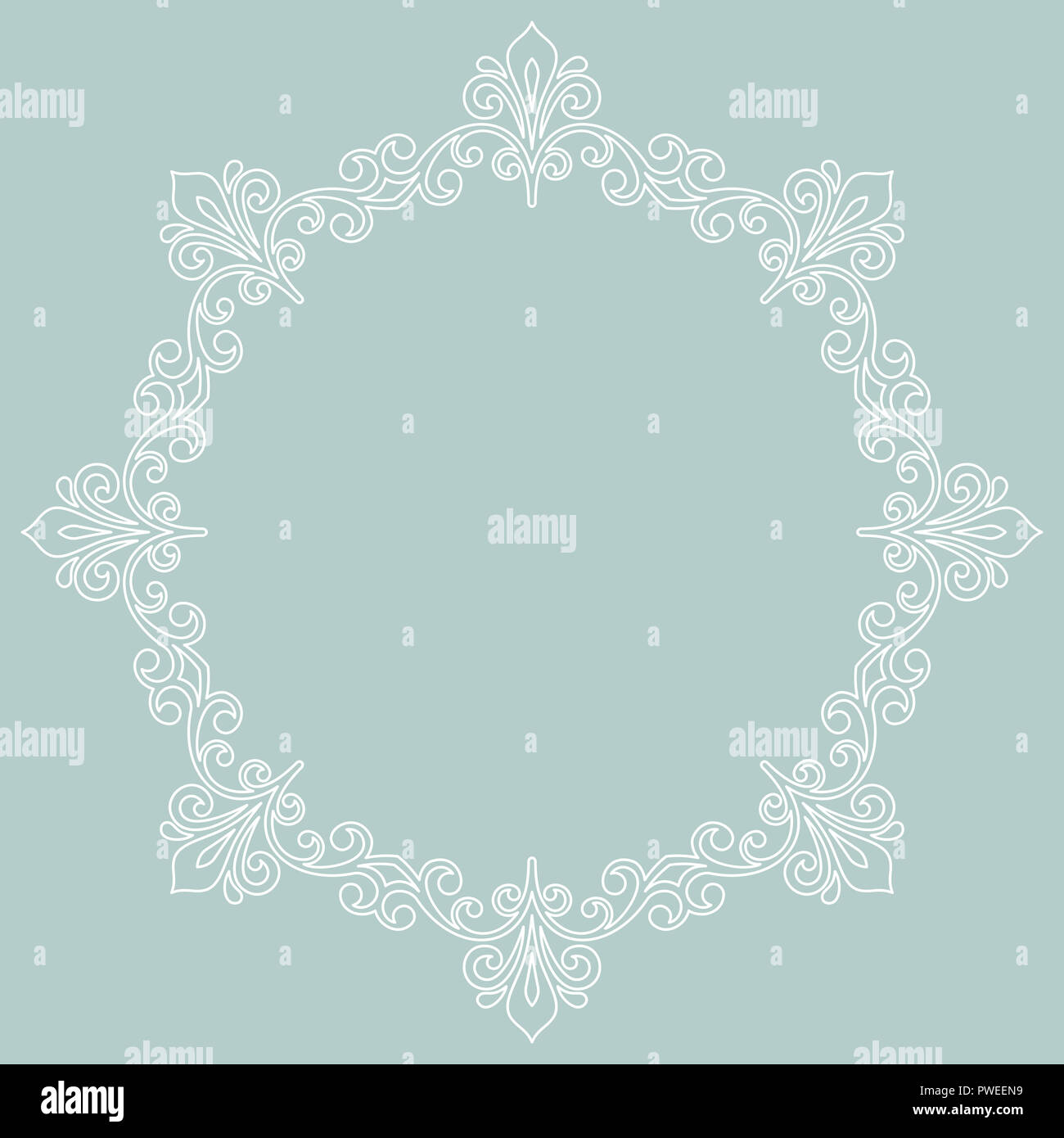 Decorative round frame for design template Stock Vector Image & Art - Alamy
