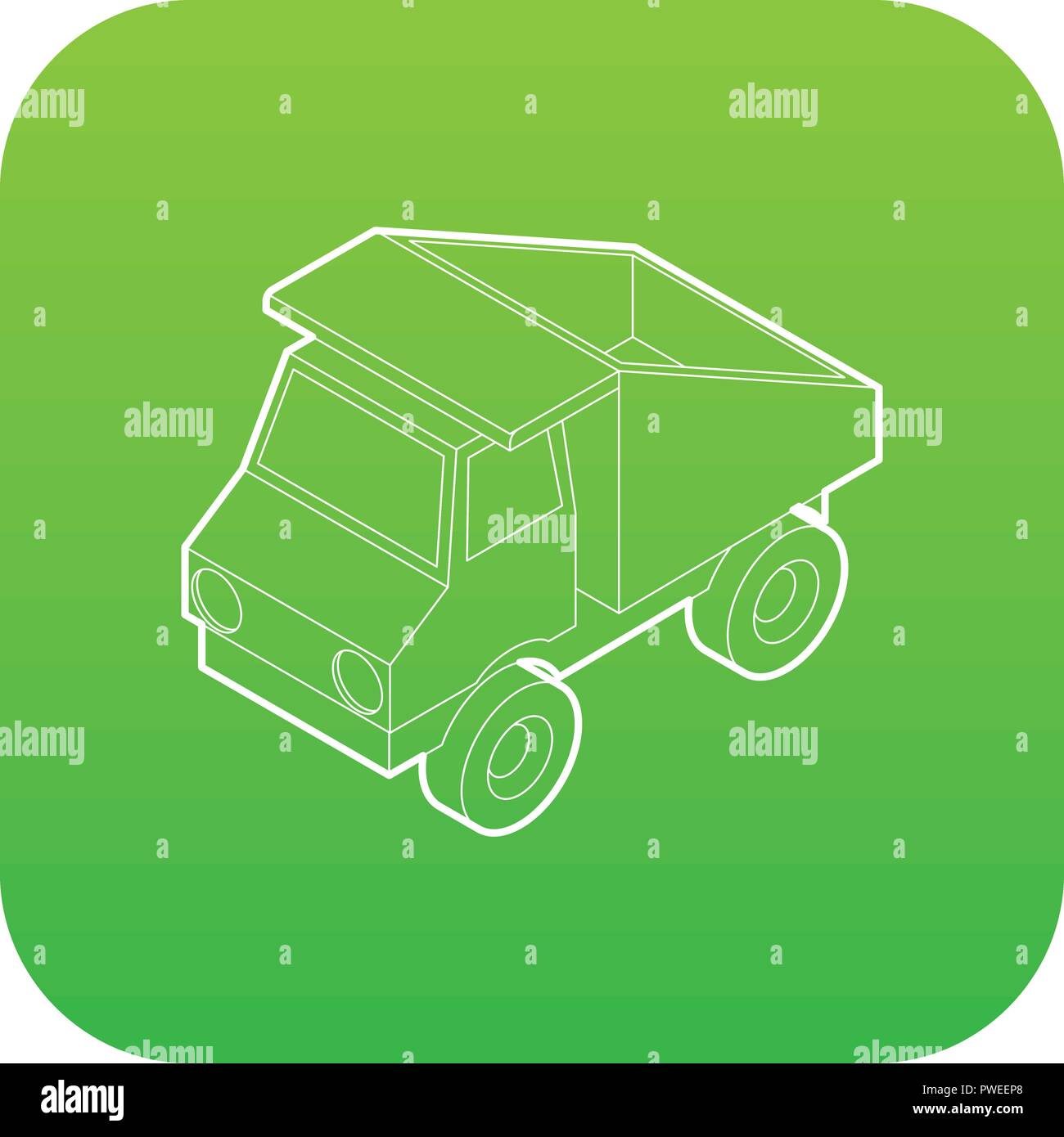 Toy truck icon green vector Stock Vector Image & Art - Alamy