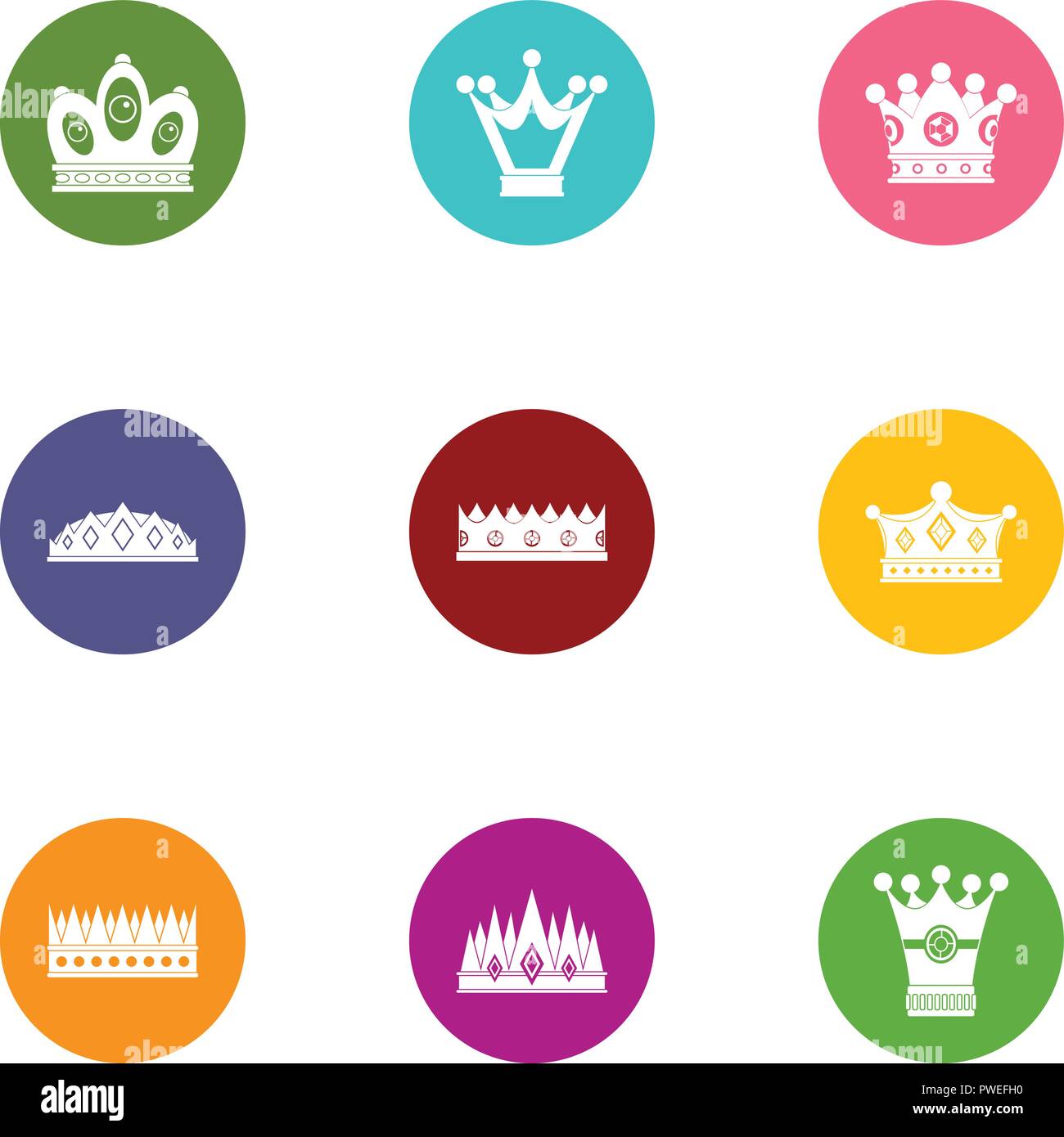 High office icons set, flat style Stock Vector Image & Art - Alamy