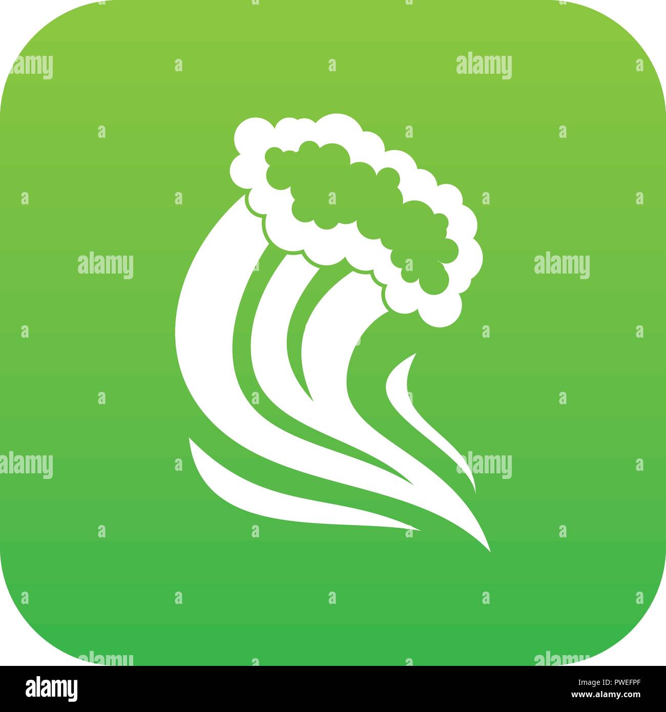 Foamy splash icon digital green Stock Vector Image & Art - Alamy