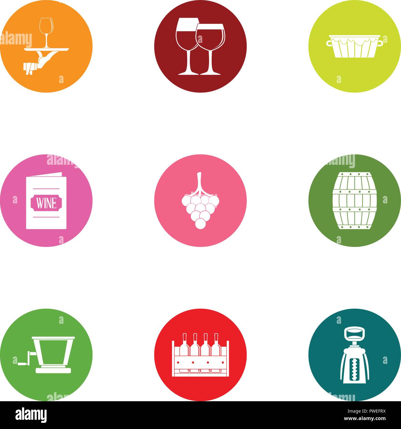 Denatured alcohol icons set, flat style Stock Vector Image & Art - Alamy