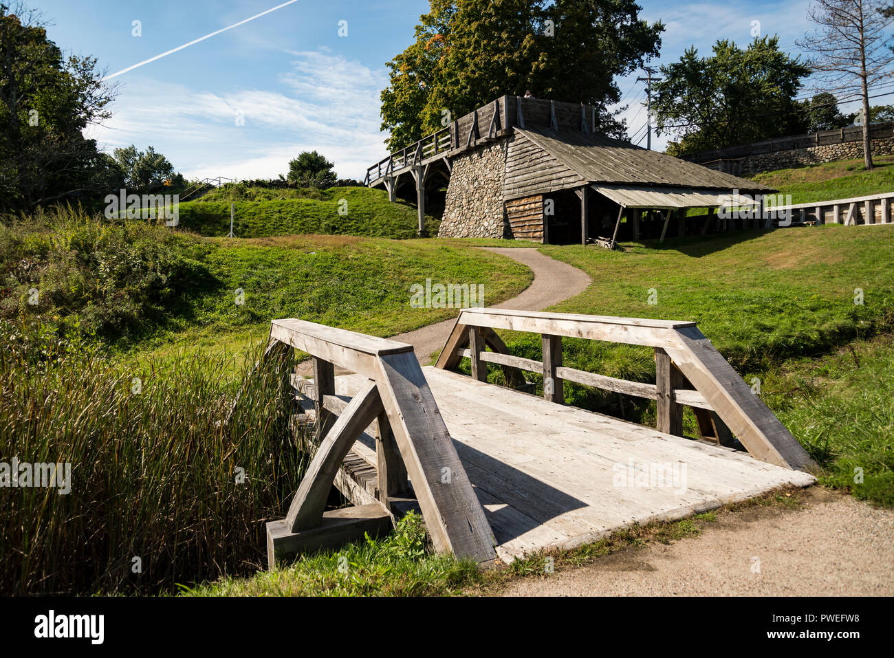 National Historic Iron Works about in Saugus, Massachusetts Stock Photo