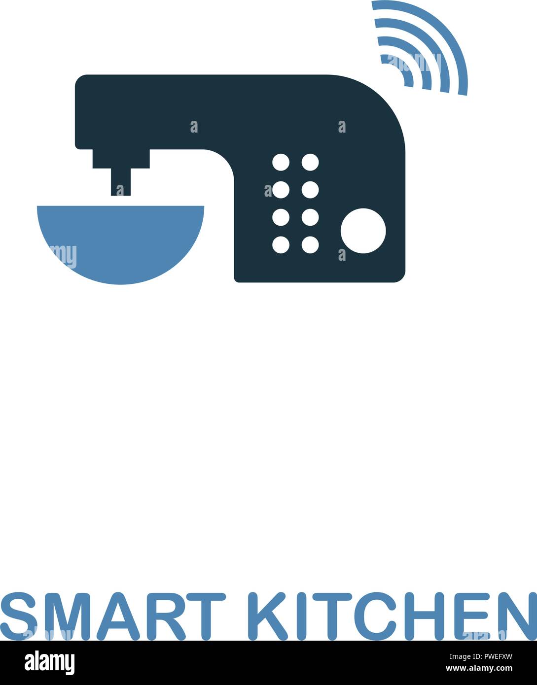 Smart Kitchen icon in two colors design. Premium style from smart devices icon collection. UI and UX. Illustration of smart kitchen icon. For web desi Stock Vector