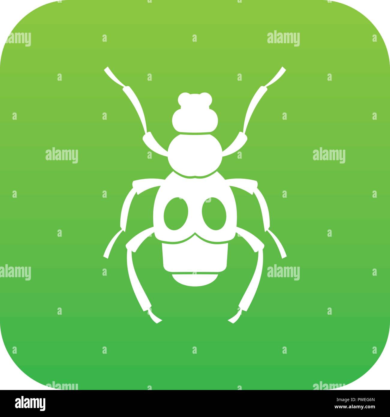 Beetle insect icon digital green Stock Vector Image & Art - Alamy