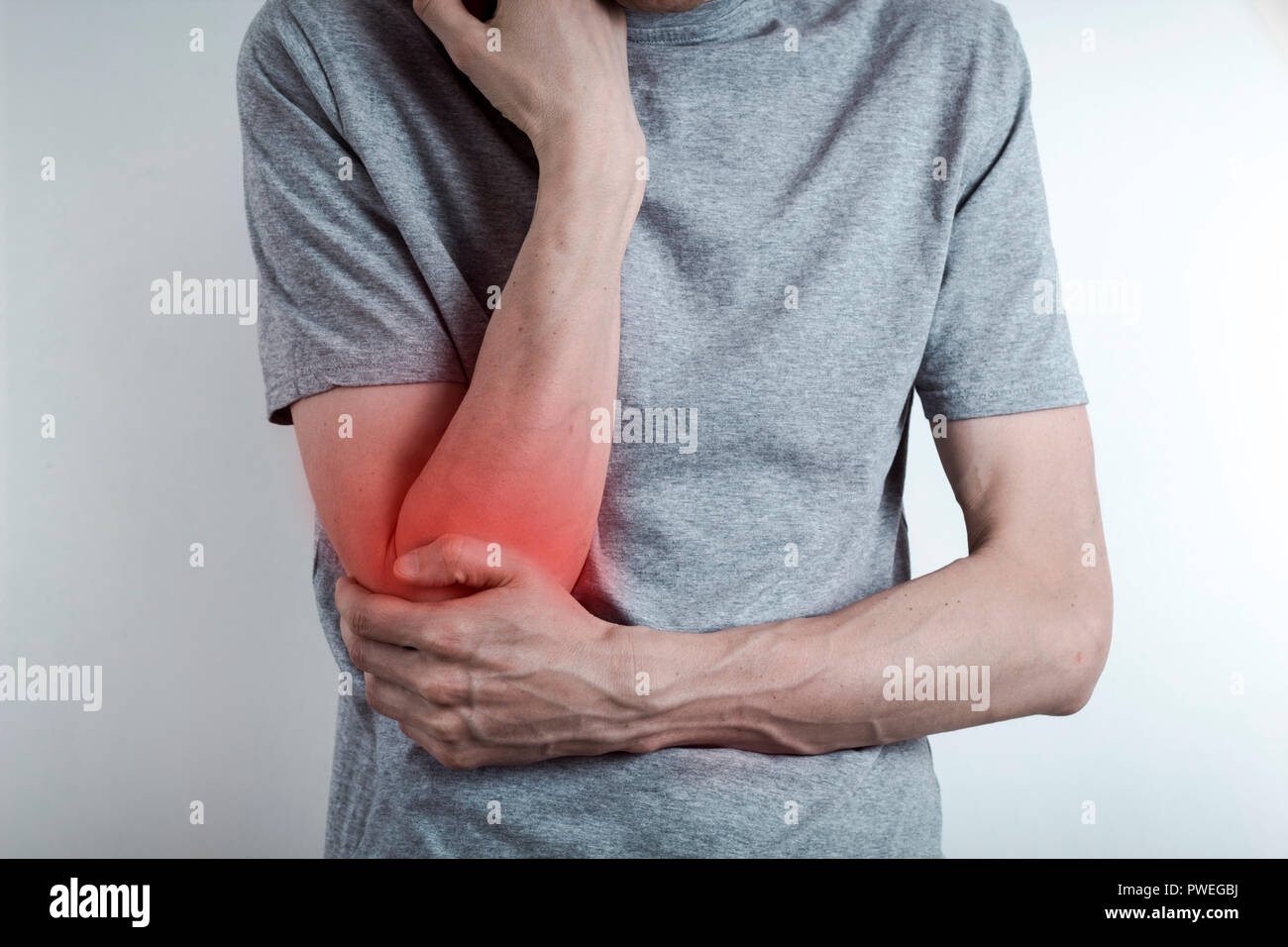 Injury of the elbow joint. Arthritis Stock Photo Alamy