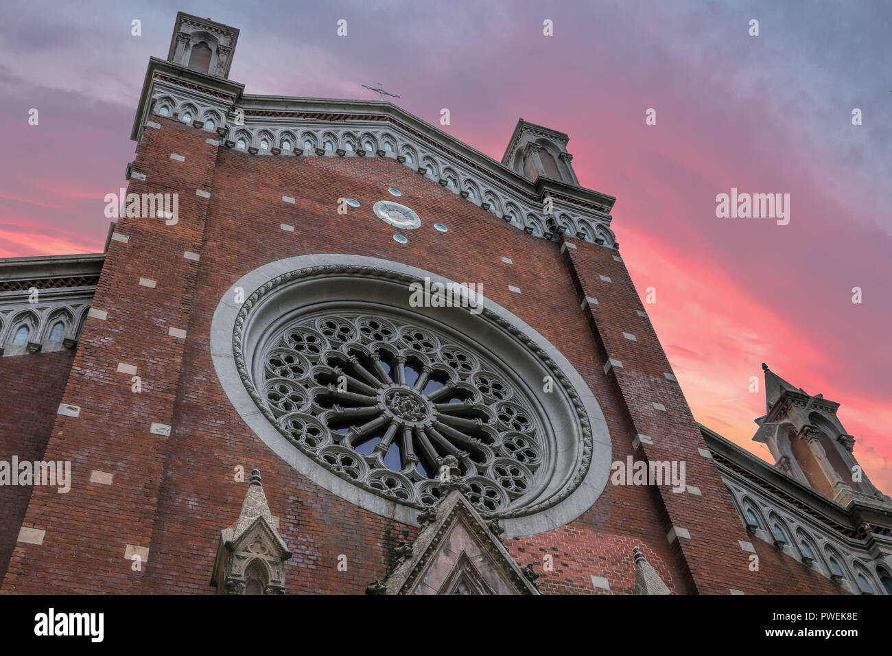 Old Historical Church in Taksim Street - Istanbul Turkey Stock Photo