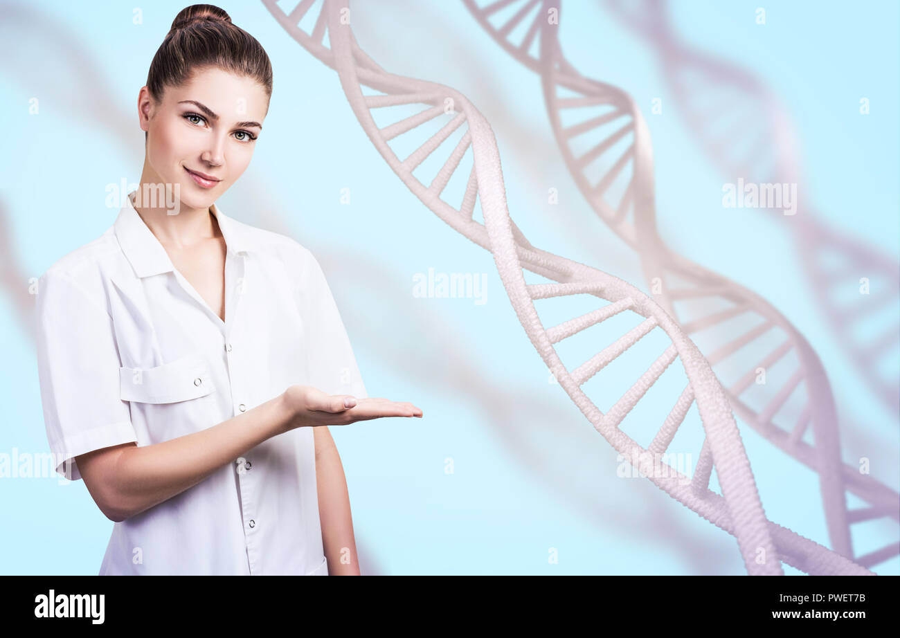 Young woman science technologist in laboratory Stock Photo
