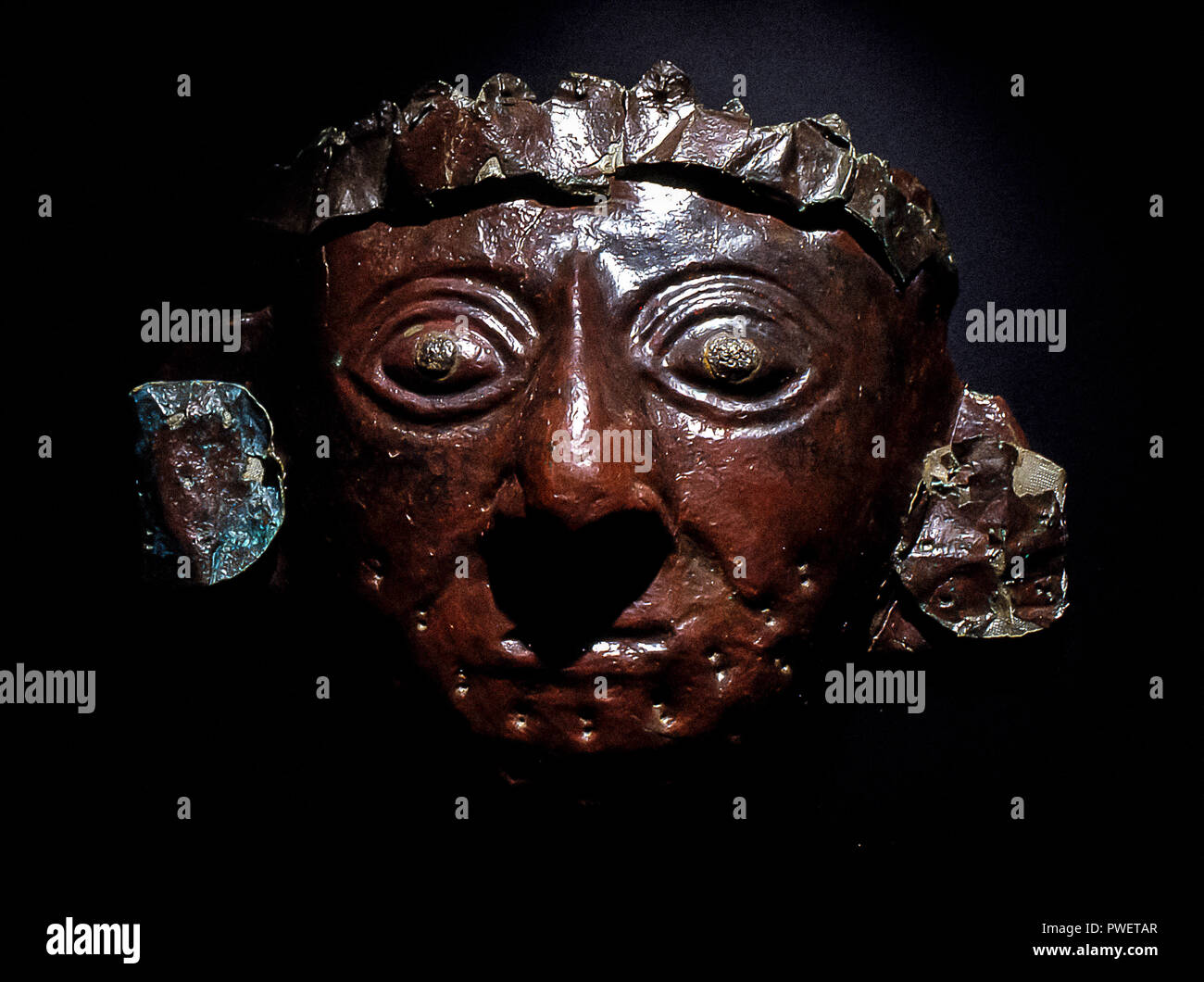 Perù Lambayeque -  Museo Tumbas Reales de Sipán  -  A Mask Stock Photo