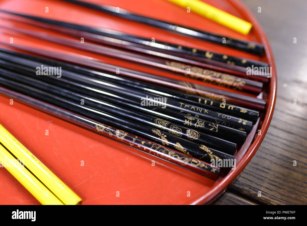 lacquerware of Wajima Kobo Nagaya Stock Photo