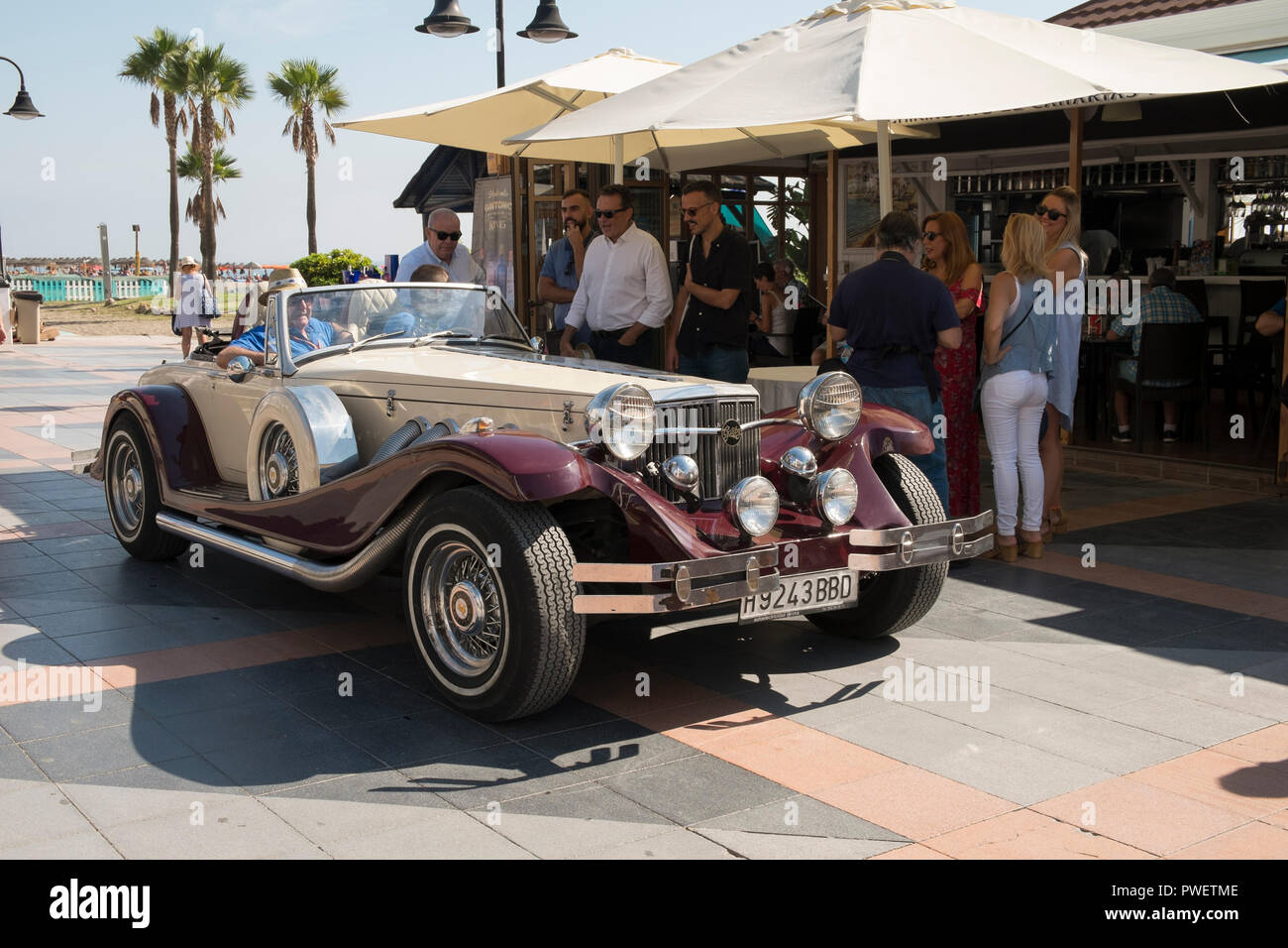 Gatsby. Classic car meeting in Torremolinos, Málaga, Spain. Stock Photo