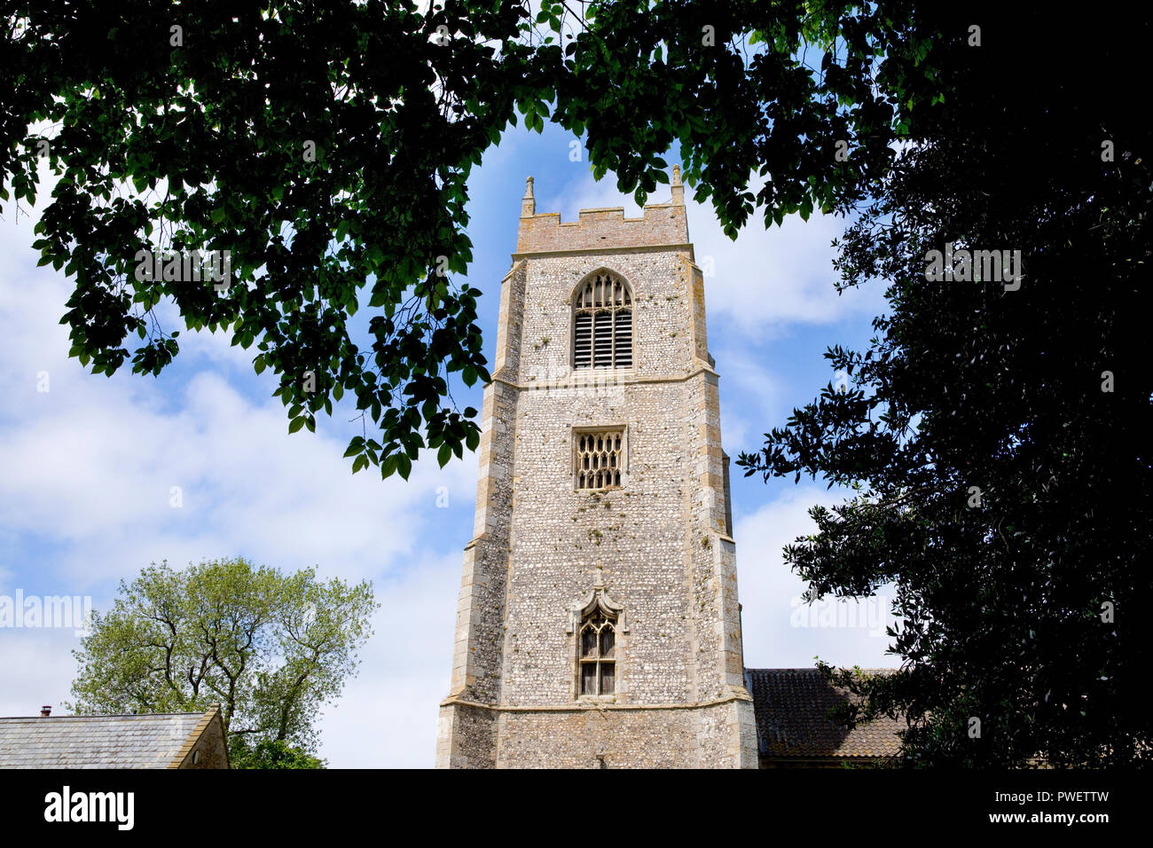 The 15th Century St Mary's Church at Holme-next-the-sea near Hunstanton, Norfolk, United Kingdom Stock Photo