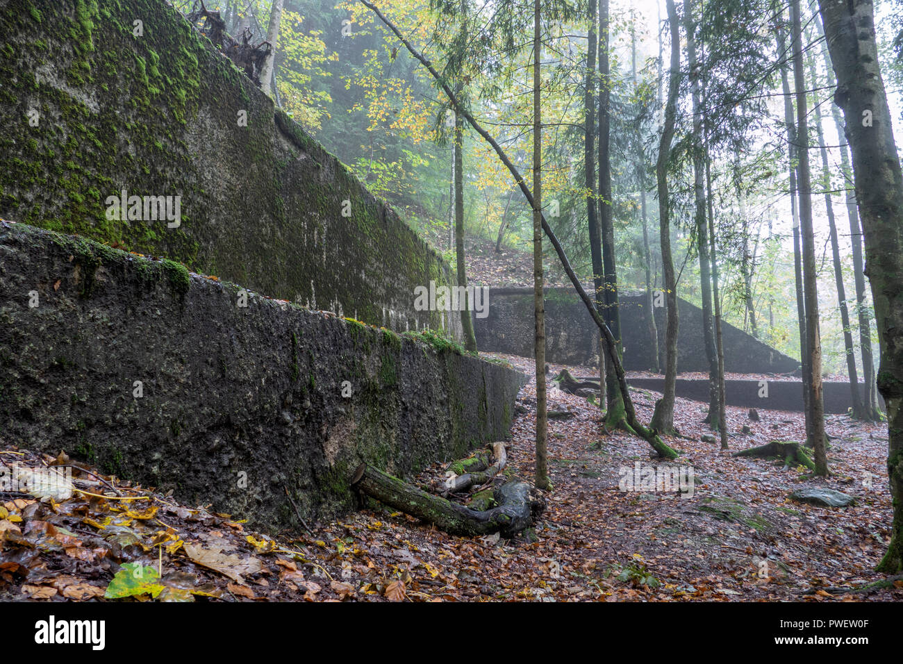 The Berghof residence was the home of Adolf Hitler's in the Obersalzberg of the Bavarian Alps near Berchtesgaden, Bavaria, Germany. It was demolished. Stock Photo