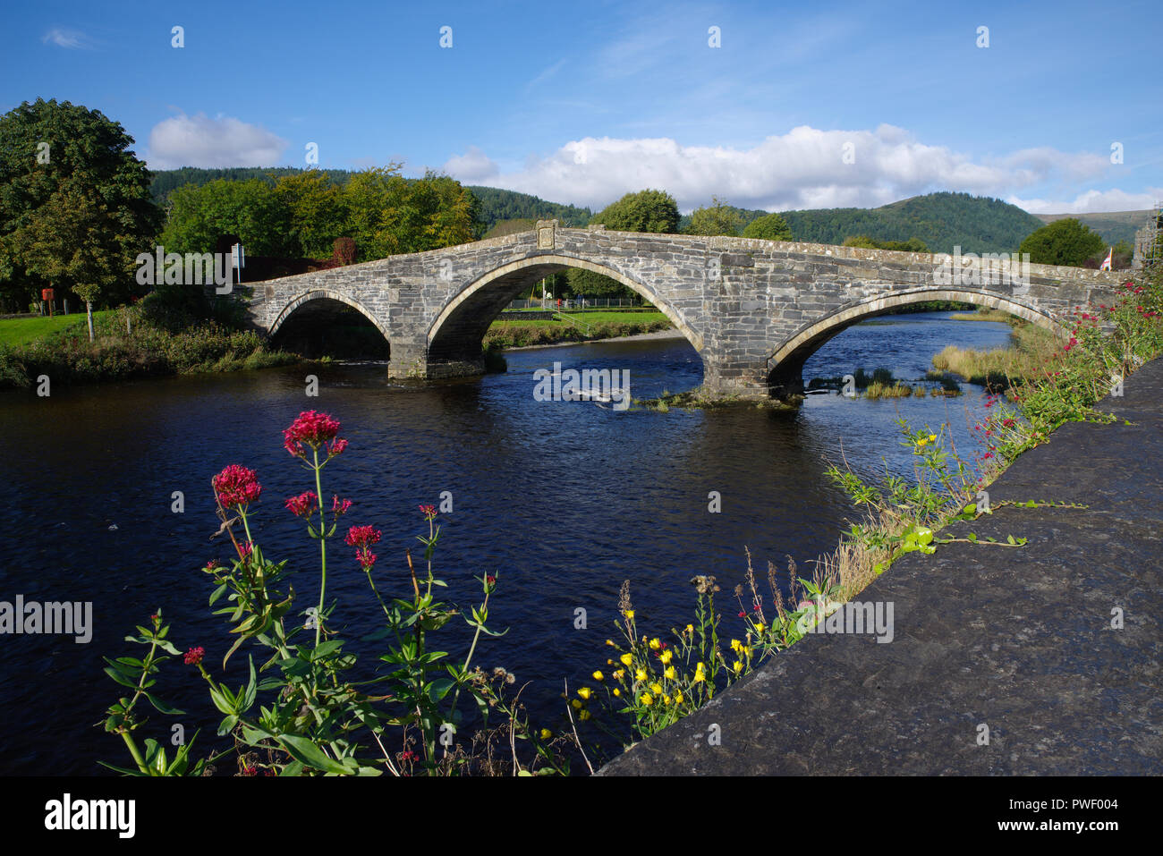 Llanrwst Bridge, Conwy, North Wales, United Kingdom, Stock Photo