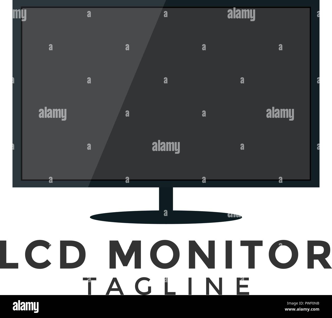 LCD monitor graphic design element template vector Stock Vector