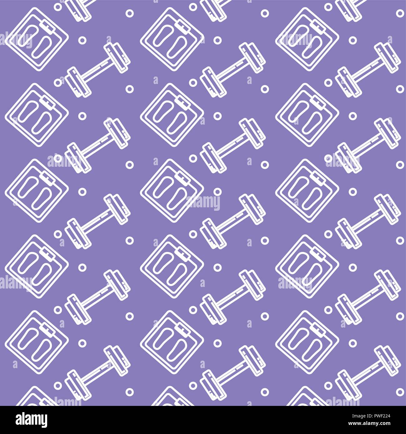 Weight Lifting Pattern weight lifting dumbbells and balance patetrn vector illustration design ...