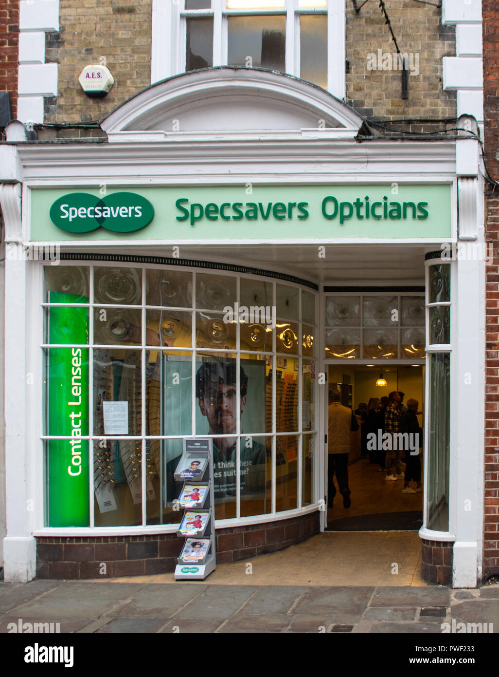 Chichester, United Kingdom - October 06 2018:   The Front of the Specsavers opticians in East Street Stock Photo