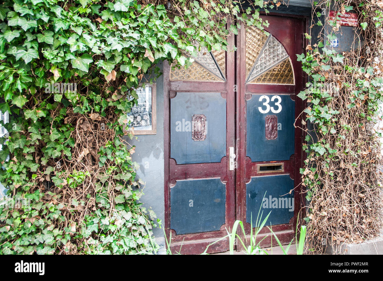 The Beatles lived in this house in Paul Roosen Strasse 33 while they stayed in Hamburg in the 1950s. Hamburg, St. Pauli, Germany, 01.10.2012 Stock Photo