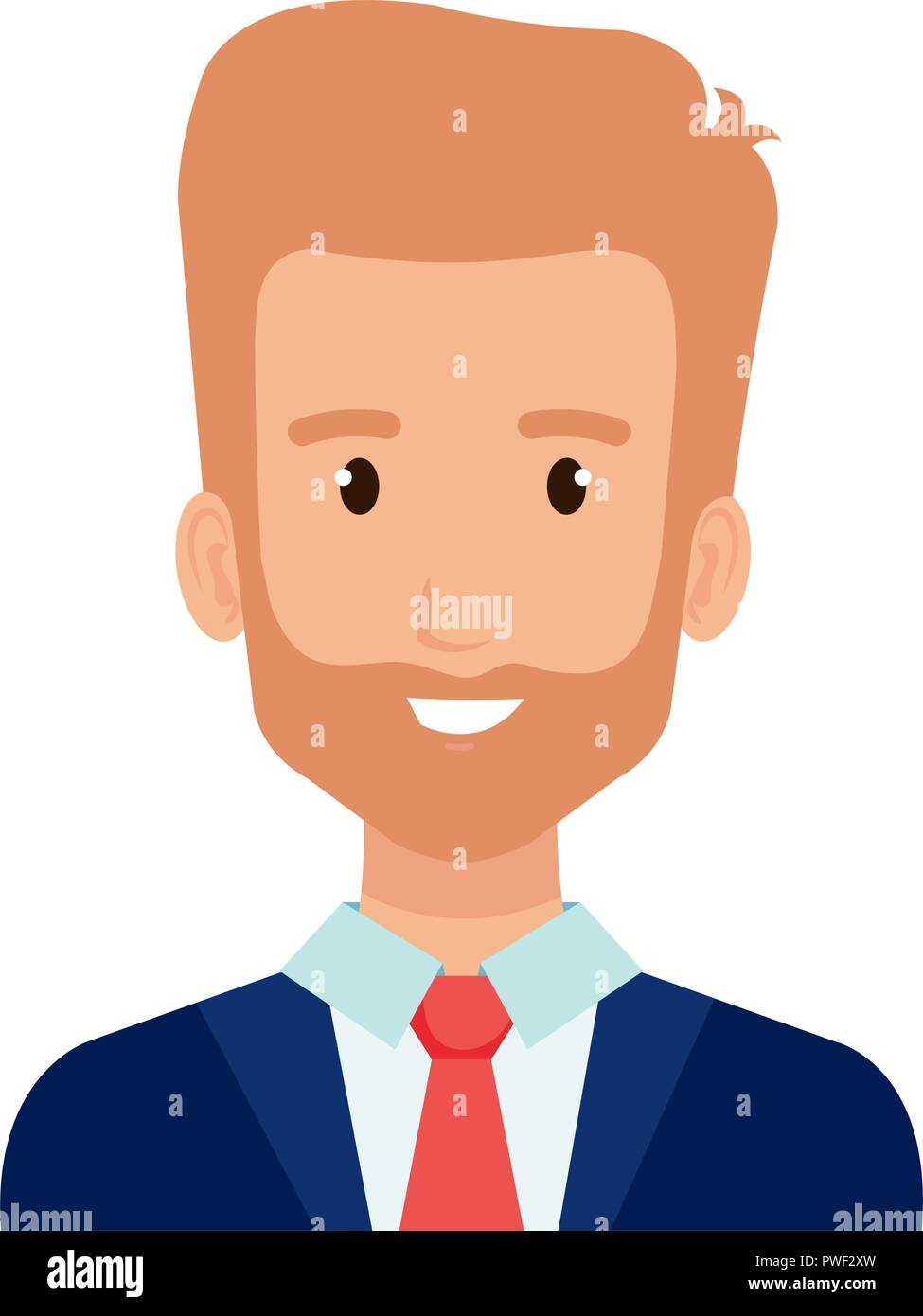 elegant businessman avatar character vector illustration design Stock ...