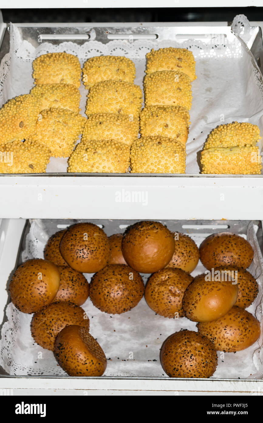 Selection of Mixed Bread Rolls or Buns Stock Photo Alamy