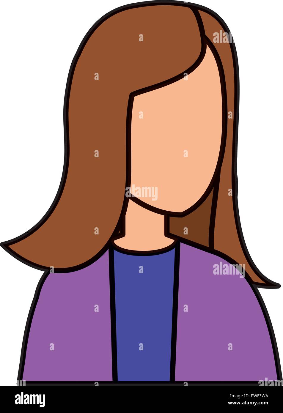 beautiful and young woman character vector illustration design Stock ...