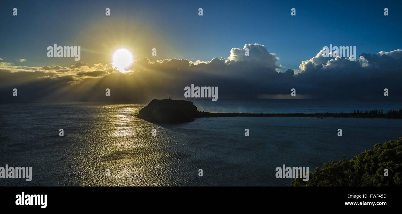 Sunrise over Palm Beach and Baranjoey point Stock Photo