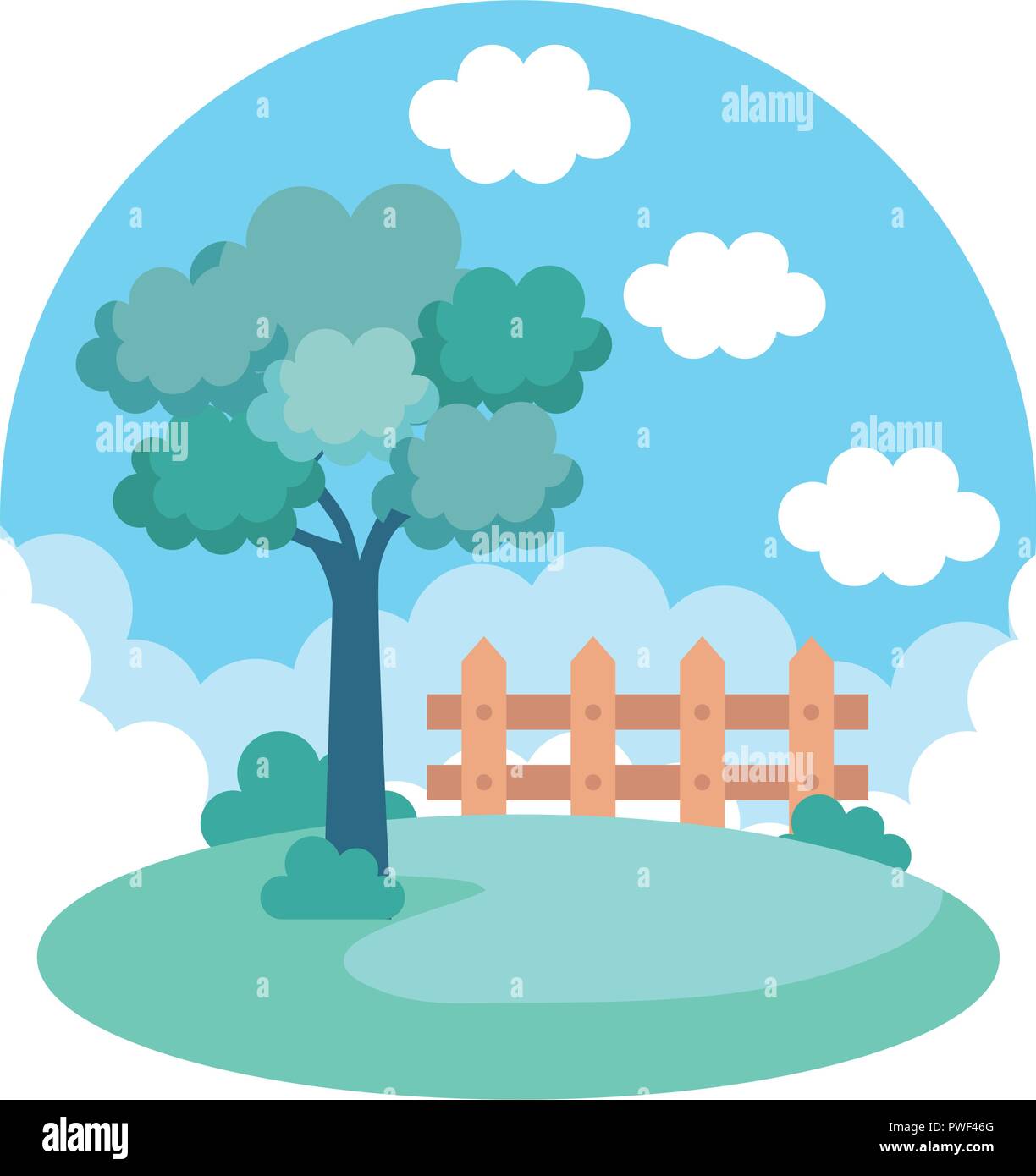 park landscape scene icon vector illustration design Stock Vector Image ...