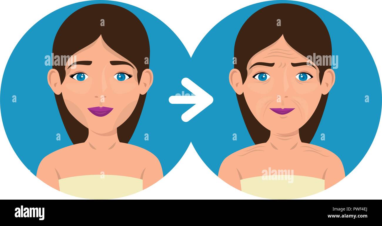  woman before and after skin treatment vector illustration design Stock ...