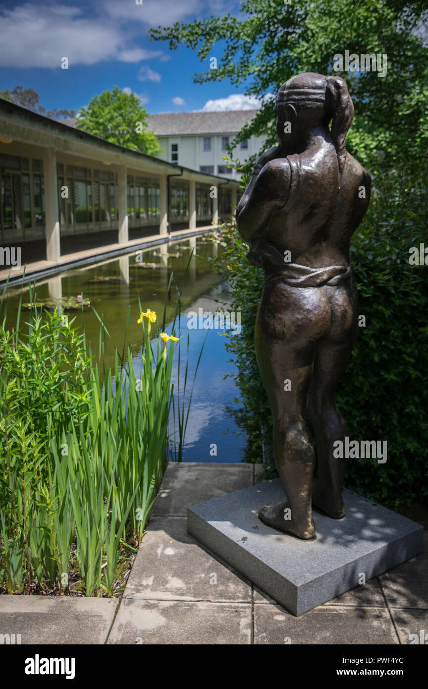Statue of Woman in Australian National University Stock Photo