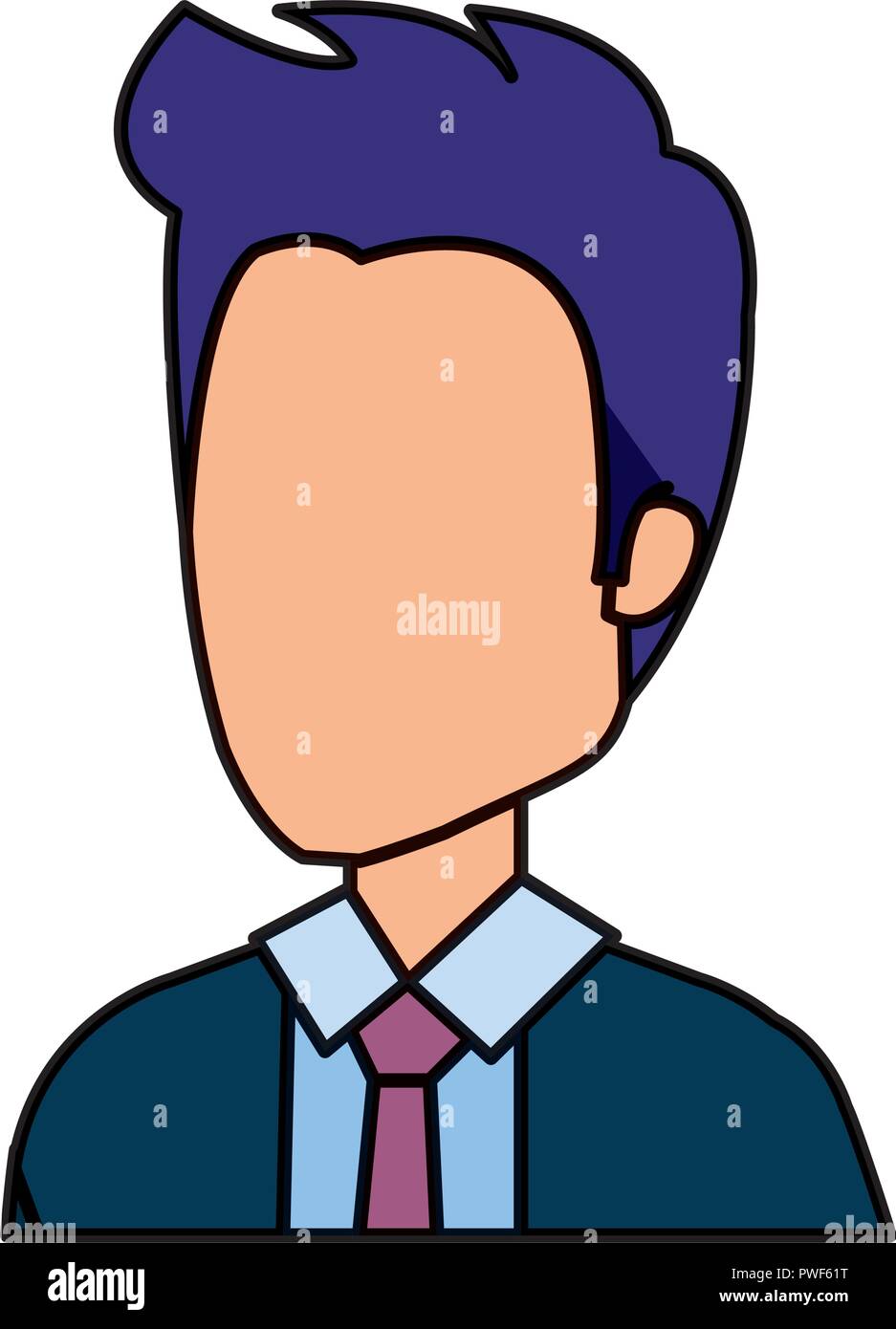 elegant businessman avatar character vector illustration design Stock ...